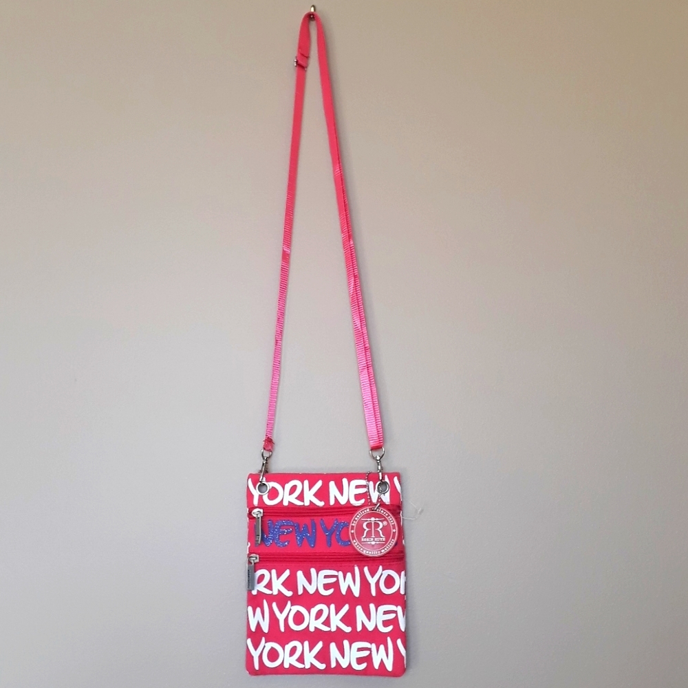 ROBIN RUTH New York Pink & White Crossbody Bag